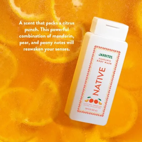 Native Body Wash for Women & Men - Limited Edition Jarritos - Mandarin - 18 fl oz image {5}