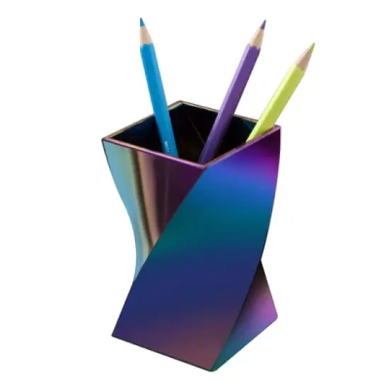 Zodaca Stylish Aurora Wave Pencil Pen Holder Cup Office Desktop Storage Organizer - Mixed Colors image {6}