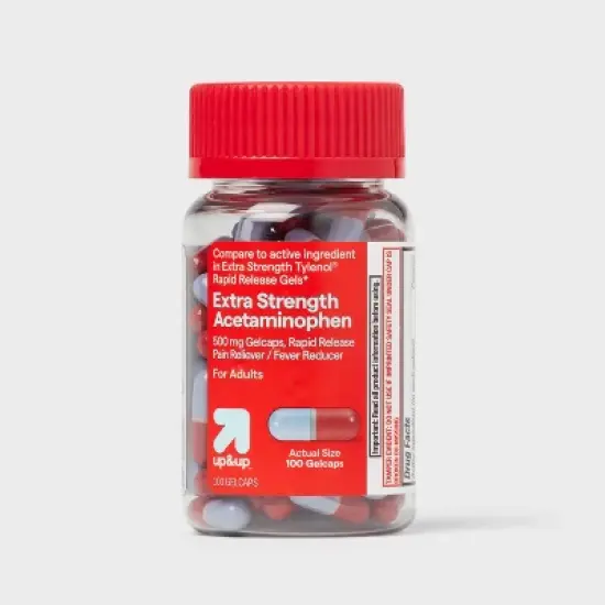 Acetaminophen Extra Strength Pain Reliever + Fever Reducer Quick Release Gelcaps - up&up&trade; image {6}