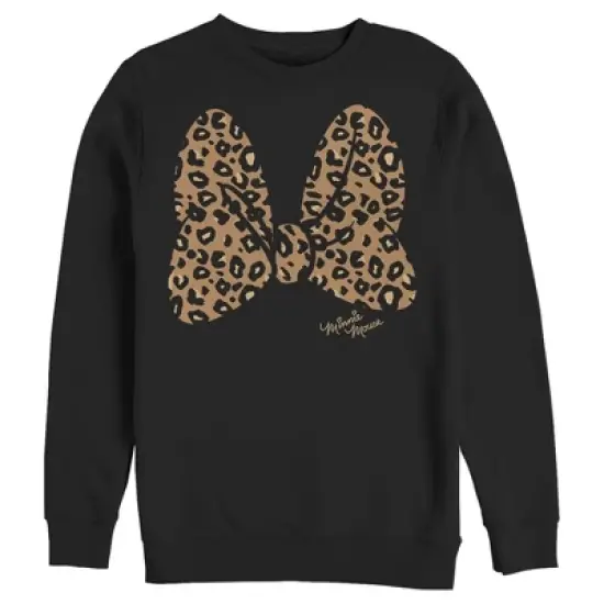 Men's Mickey & Friends Cheetah Print Minnie Mouse Bow Sweatshirt image {3}