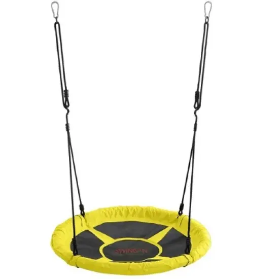 Machrus Swingan 37.5 IN Super Fun Nest Swing With Adjustable Ropes - Solid Fabric Seat Design image {7}