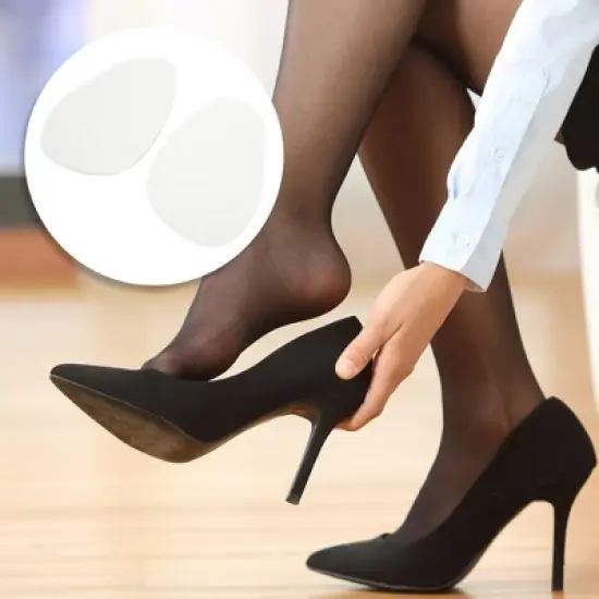 Unique Bargains Soft Dots Forefoot Insole Pads Clear 2 Pairs image {1}