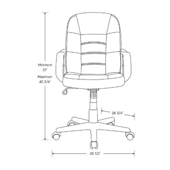 Office Chair Bonded Leather Black - Room Essentials&trade; image {2}