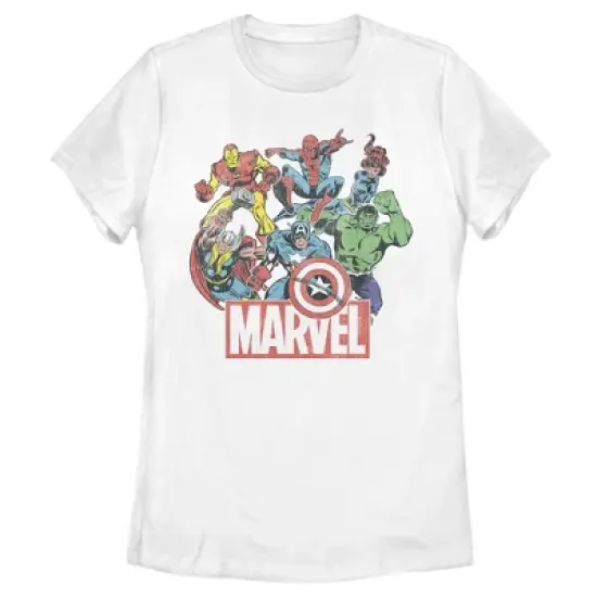 Women's Marvel Classic Hero Collage T-Shirt image {3}