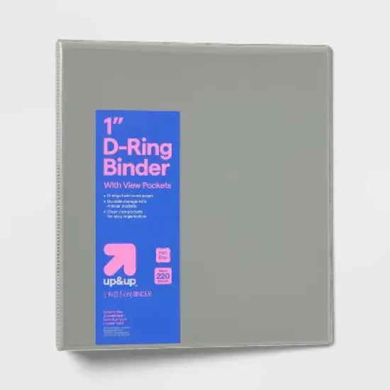 1" 3 Ring Binder Clear View - up&up&trade; image {9}