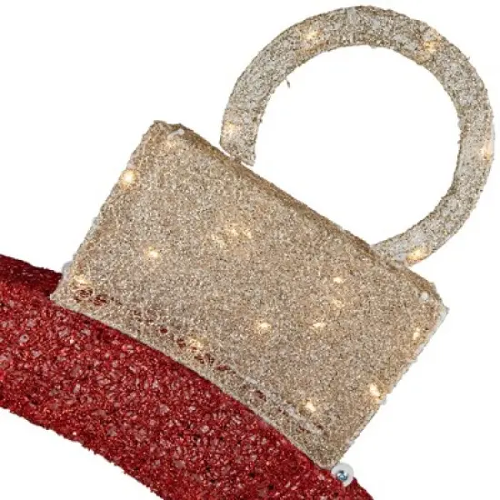 Northlight 4.25' Red LED Lighted Ornament Arch Outdoor Christmas Decoration - Warm White Lights image {4}