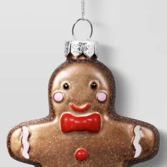 Christmas Glass Gingerbread Man Ornament - Wondershop&trade; image {2}
