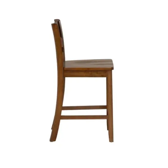 Linon Torino Villa Counter Height Barstool Walnut image {6}