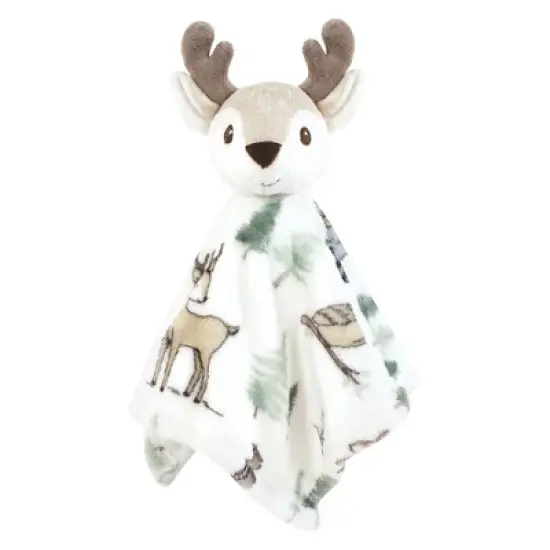 Hudson Baby Animal Face Security Blanket 3-Pack, Forest Animals, One Size image {3}