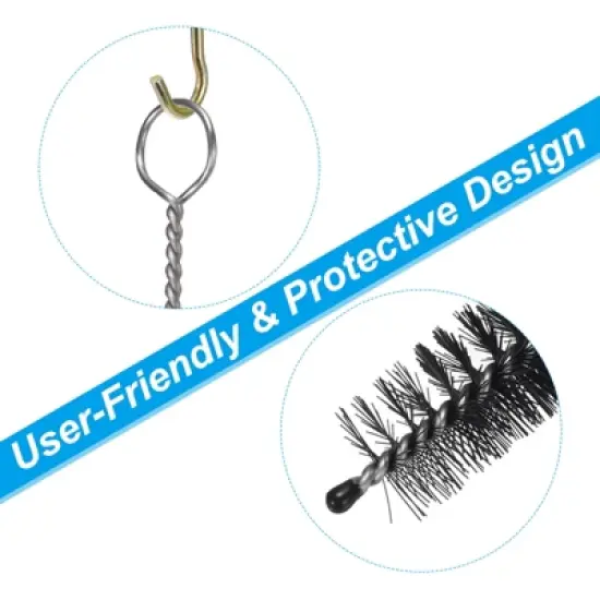 Unique Bargains Stainless Steel Flexible Durable Reusable Tube Cleaner 12Pcs image {2}