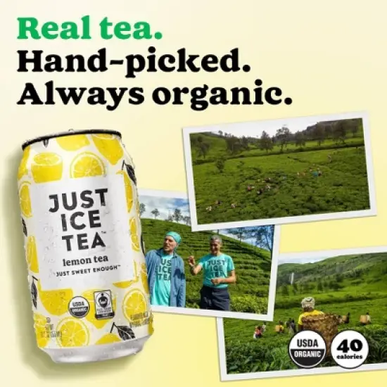JUST ICE TEA Lemon Black Tea - 4pk/12 fl oz Cans image {4}