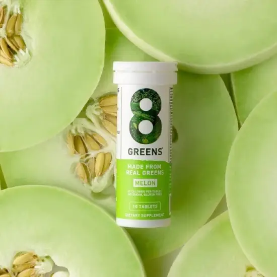 8Greens Single Tube Effervescent - Melon - 10ct image {1}
