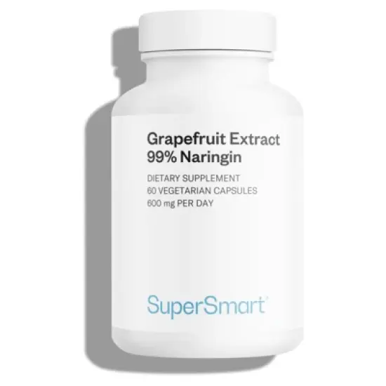 SuperSmart Grapefruit Extract 600mg per Day (99 % Naringin) - High Potency GSE Supplement | Non-GMO & Gluten Free - 60 Vegetarian Capsules image {8}
