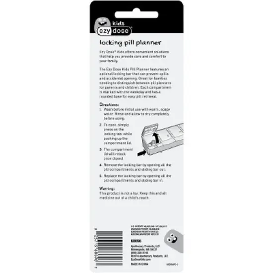 Ezy Dose Weekly Family Lock Pill Reminder Large image {3}