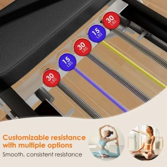 Dexmalle Foldable Pilates Reformer for Home Gym - 400lbs Capacity image {3}