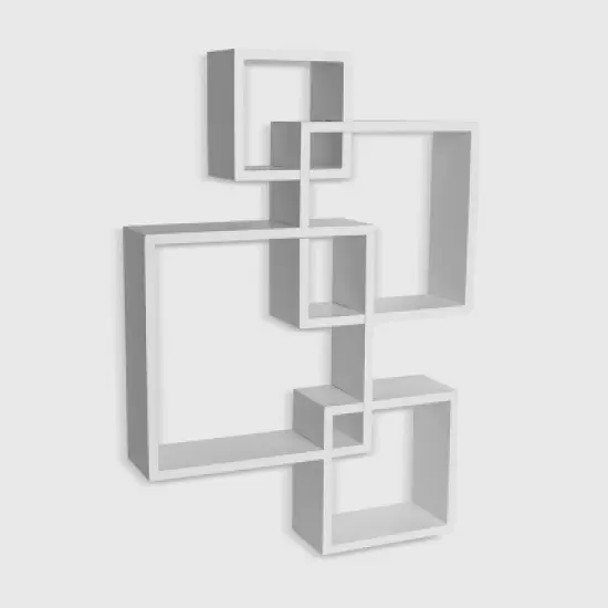 
25.5" x 17.75" Intersecting Cube Wall Shelf - Danya B. image {7}