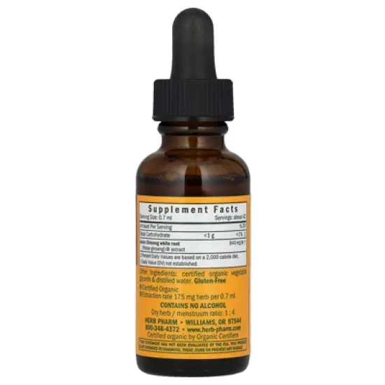 Herb Pharm Asian Ginseng, Alcohol-Free, 1 fl oz (30 ml) image {1}