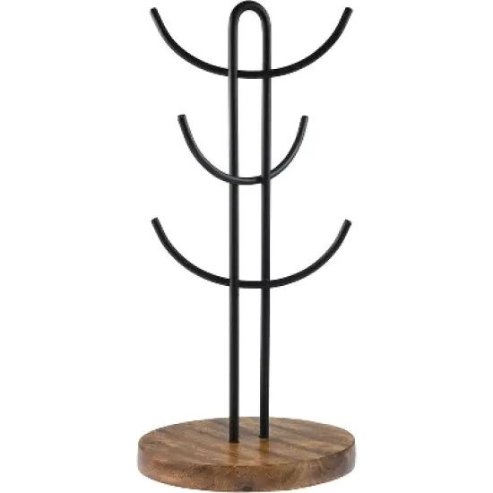 Enlea Coffee Mug Tree for Counter - Holds 6 Mugs - Farmhouse Kitchen Countertop Coffee Cup Holder image {4}