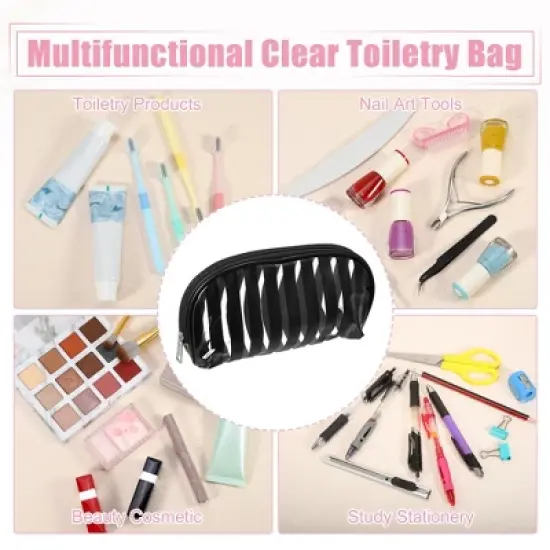 Unique Bargains Zipper PVC Clear Makeup Bag image {5}