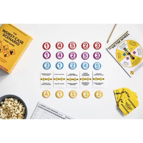 Moose Games The Worst-Case Scenario Card Game - Bonus Edition: Creative Thinking, Cards & Spinner, 3-6 Players image {5}