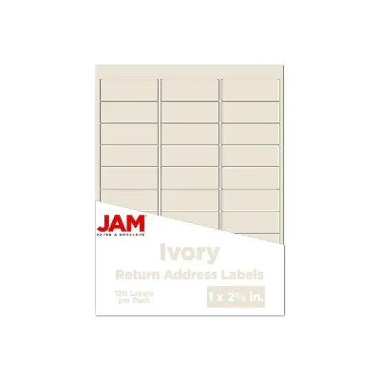 JAM Paper Mailing Address Labels 1 x 2 5/8 Ivory 120/Pack 17966071 image {5}