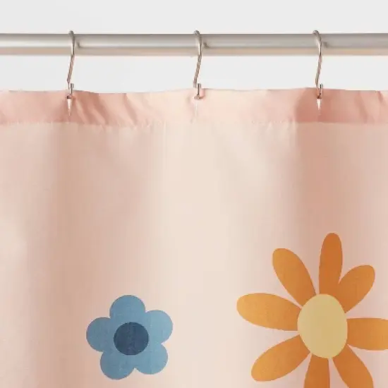 Vintage Floral Kids' Shower Curtain Blue - Pillowfort&trade; image {2}