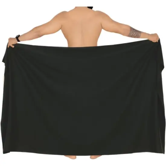 LA LEELA Men's Summer Long Vacation Sarong Beachwear Holidays Wrap Lava Lava Beach Cover Up Sarongs For Men One Size Jade, Palm Tree image {3}