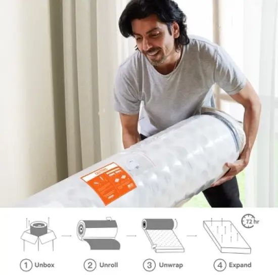 Swedrea Hybrid Mattress Medium Cooling Memory Foam Bed-in-a-Box Black image {5}