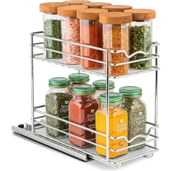 Hold N' Storage - Pull Out Cabinet Organizer for Spices, Cans - Heavy Duty with Lifetime Limited Warranty image {6}