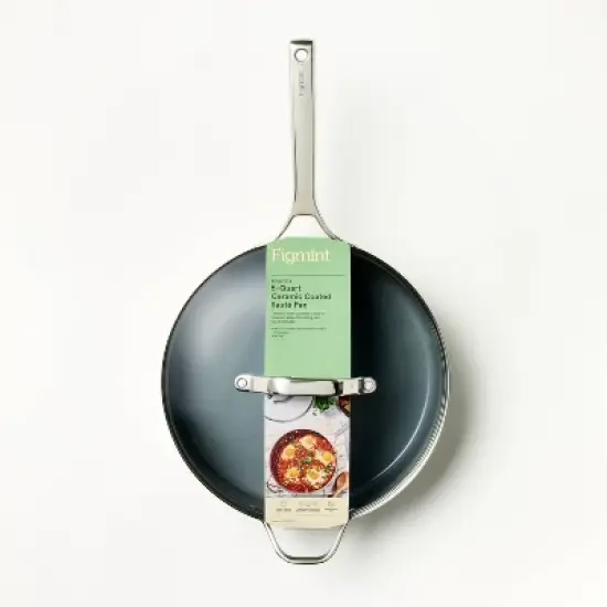 5qt Nonstick Ceramic Coated Aluminum  Saute Pan - Figmint&trade; image {5}