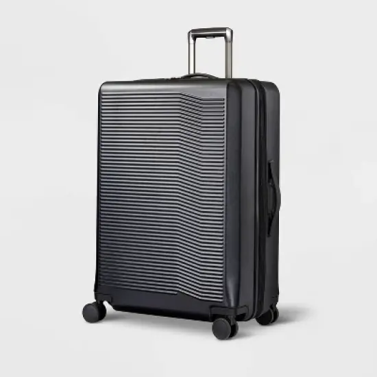 Signature Hardside Large Checked Spinner Suitcase - Open Story&trade; image {8}