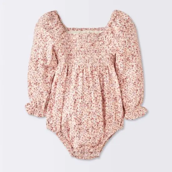 Baby Girls' Floral Smocked Romper - Cloud Island&trade; Pink image {4}