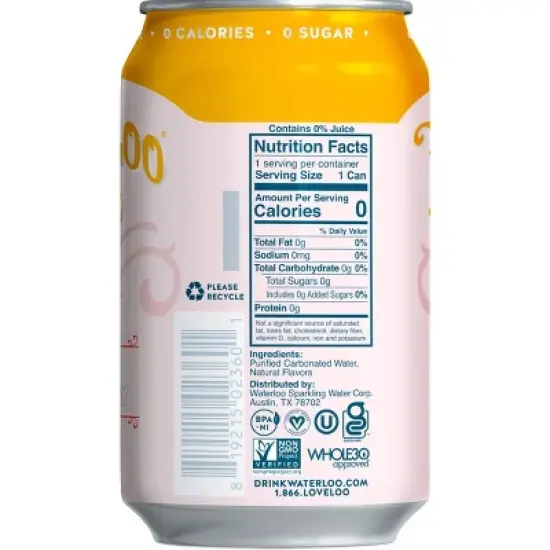 Waterloo Ruby Red Tangerine Sparkling Water - 8pk/12 fl oz Cans image {2}