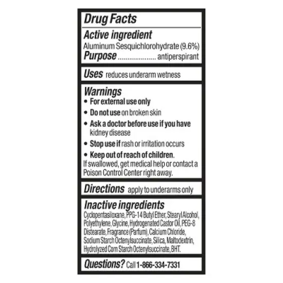 Degree Men Ultraclear Black + White Fresh 72-Hour Antiperspirant & Deodorant - 2.7oz image {6}