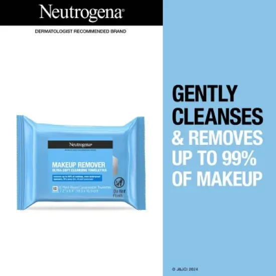 Neutrogena Facial Cleansing Makeup Remover Wipes - 25ct image {2}