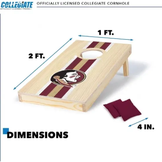 NCAA Florida State Seminoles 1'x2' Wood Cornhole Set image {4}