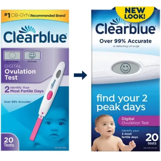 Clearblue Digital Ovulation Predictor Kit with Digital Ovulation Test Results - 20ct image {2}