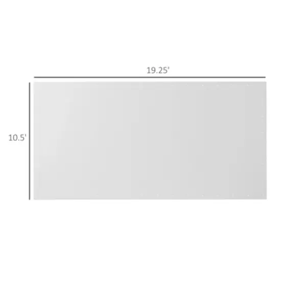 DSVIMOY 10'*20' Carport Replacement Top Canopy, Car Port Portable Garage Tent Cover with Ball Bungee Cords, White, 230.75"*116.5"*0.01" image {2}