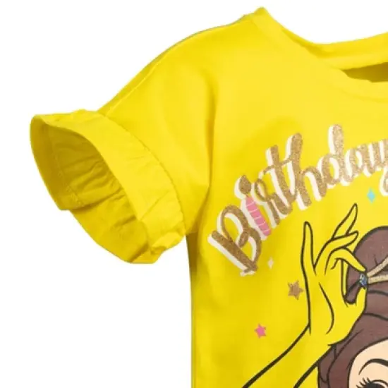 Disney Minnie Mouse Princess Belle The Little Mermaid Moana Lilo &Stitch Frozen Birthday Girls T-Shirt Toddler to Little Kid image {6}