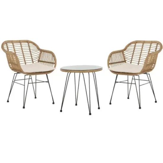 Alton 3 Piece Lounge Set - Indoor/Outdoor - PAT9004 - Safavieh image {5}