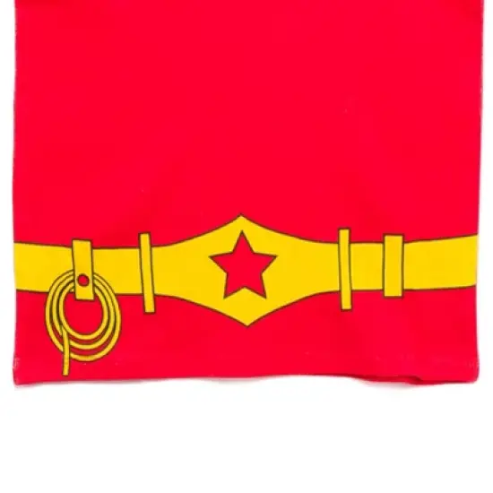 DC Comics Justice League Wonder Woman Girls Pajama Shirt and Shorts Sleep Set Toddler image {7}