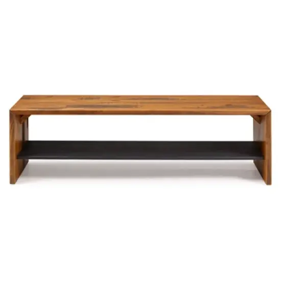 58" Solid Rustic Reclaimed Wood Entry Bench - Saracina Home image {3}