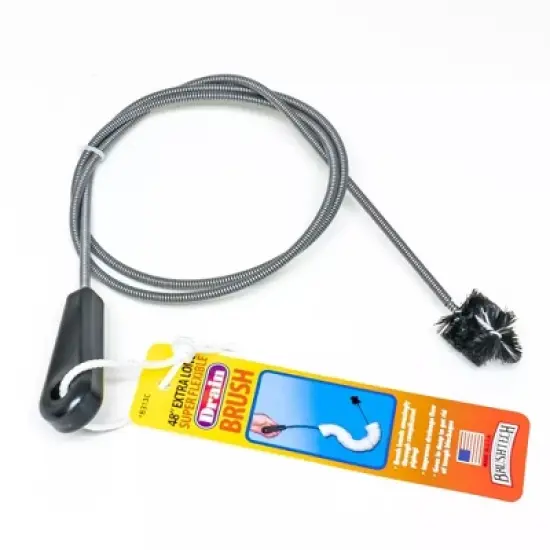 Brushtech 48" Extra Long Super Flexible Drain Brush - Long Pipe Cleaning Brush for Tough Clogs & Hair - Non-Kinking Spring for Kitchen - Made in USA image {3}