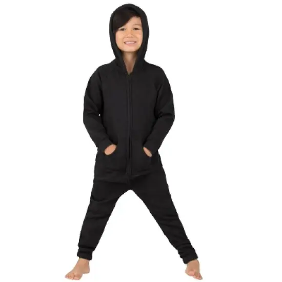 Joggies - Pitch Black Toddler Footless Hoodie Onesie image {1}