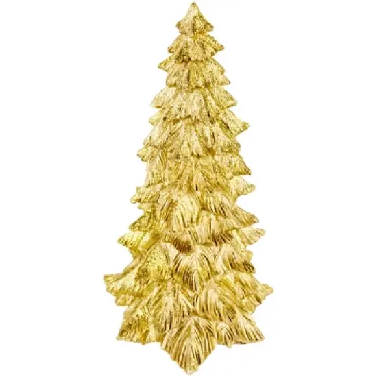Northlight Metallic Woodland Layered Christmas Tree Decoration - 9.5" - Gold Finish image {3}