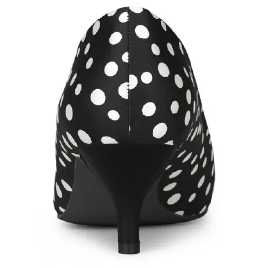 Allegra K Women's Pointed Toe Polka Dots Stiletto Heels Pumps image {3}