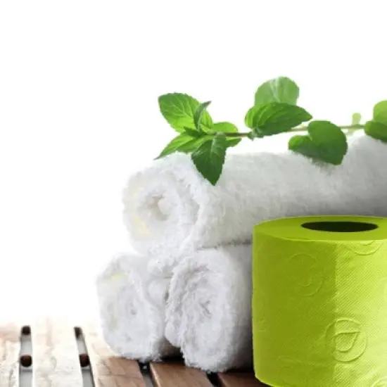 Roll-Lux Premium Soft 3-Ply 140-Sheet Lime Green Toilet Paper Rolls image {3}