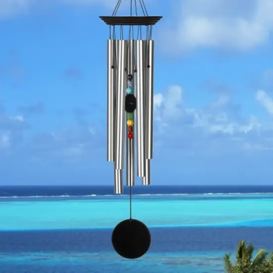 Woodstock Wind Chimes Asli Arts&reg; Collection, Half Coconut Bamboo Chime, Bamboo Wind Chime image {1}