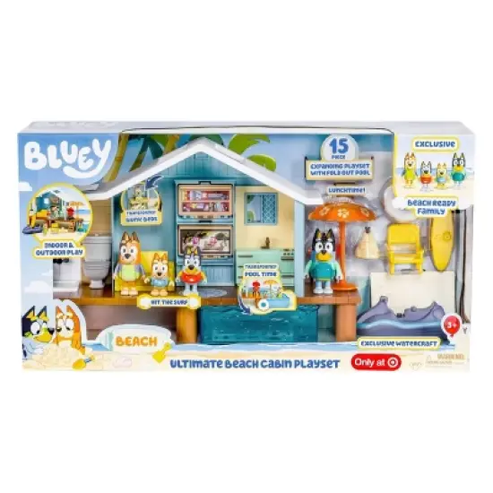 Bluey's Ultimate Beach Cabin Playset image {1}
