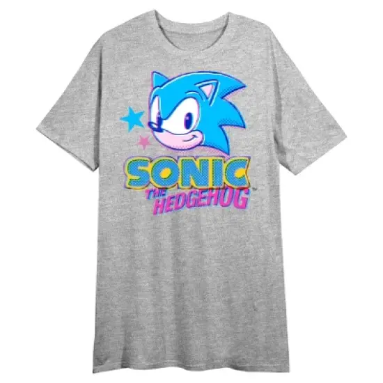 Sonic the Hedgehog Women's Heather Gray Sleep Shirt image {4}